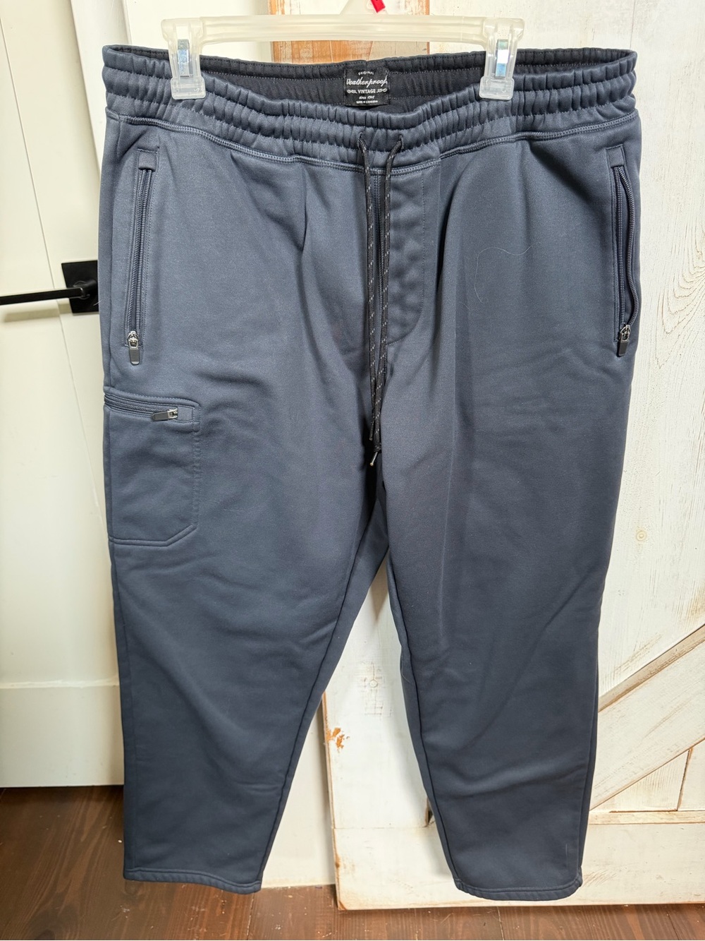 Weatherproof Men’s Charcoal Drawstring Jogger Sweatpants 0367
